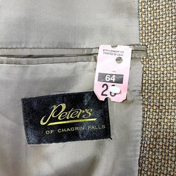 JOSEPH ABBOUD Mens Sz 42 Long Tweed Wool Silk Blend Blazer Sports Jacket Vintage - Picture 11 of 12